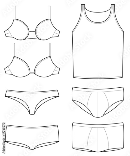 underwear templates Stock Vector | Adobe Stock