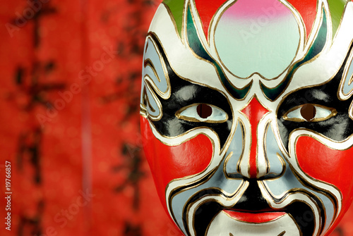 Obraz w ramie Traditonal chinese element,Classical beijing opera masks.