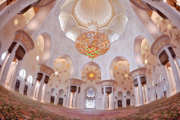 Wall Mural - Interior of Sheikh Zayed Mosque in Abu Dhabi 08