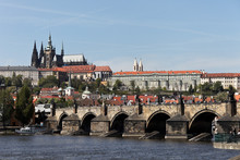 Prague, Charles Bridge And Prague Castle Hradcany