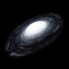 Wall Mural - spiral galaxy in deep space - abstract background