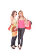 © Netfalls - Two happy young beautiful women with the purchases