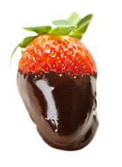 Canvas Print - Strawberry dipped in chocolate