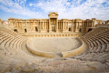 View of the great theatre of Palmyra