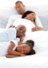 Wall Mural - Jolly family sleeping