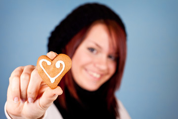 Wall Mural - heart cookie for valentine