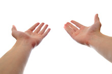 Two Hands Reaching And Holding