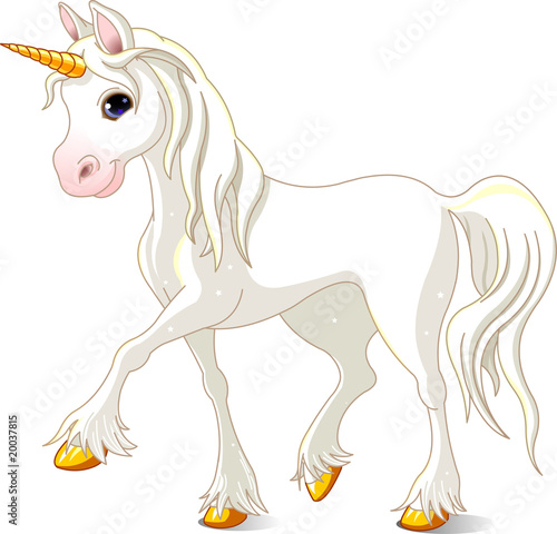 Fototapeta do kuchni Beautiful White Unicorn