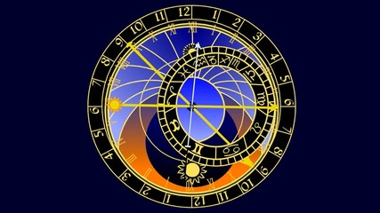 Wall Mural - astronomical clock