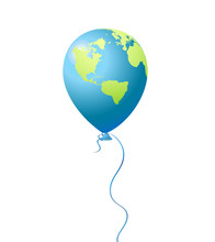 The Earth As Balloon Vector Clip Art