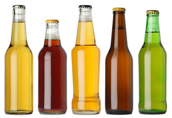 Blank beer bottles