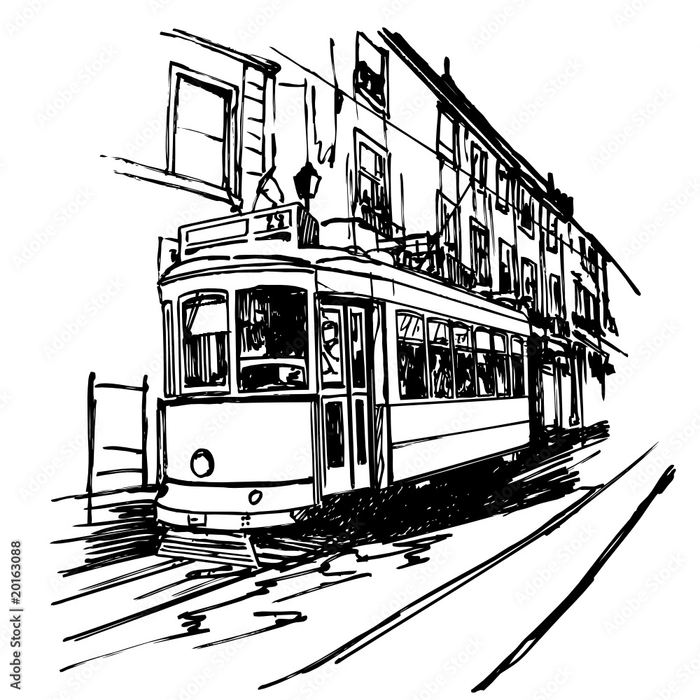 ilustracja-wektorowa-typowego-tramwaju-w-lizbonie-portugalia
