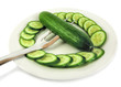 Cucumbers in a dish