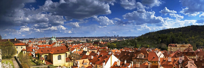 Wall Mural - Panoramic view of Prague