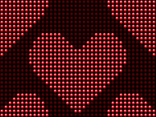 Seamless Valentine's Day Love Heart Light Panel