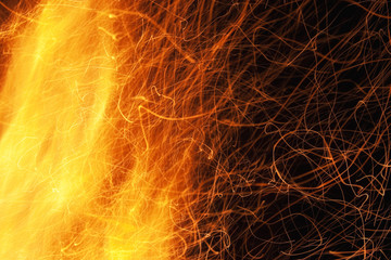 Fire background, long exposure