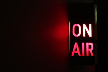 on air sign horizontal