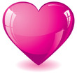 Glitter pink heart, vector illustration