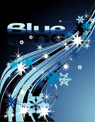 Wall Mural - ilustracion azul en vector