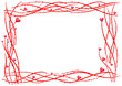 Vector illustration of thorny valentine frame