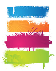 Wall Mural - Set of colored banners.