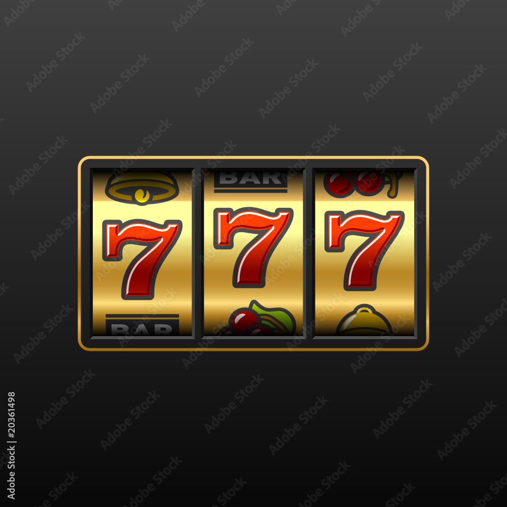 777. Winning in slot machine. Vector. Stock Vector | Adobe Stock