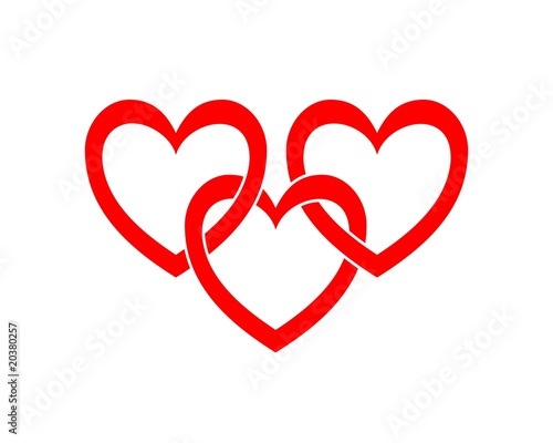 3 Herzen - Vector – Stock-Vektorgrafik | Adobe Stock