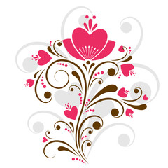 Canvas Print - floral design vector
