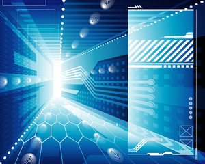 Poster - Abstract technology 3D architecture background.
