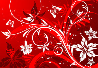 Poster - Floral background