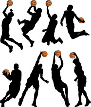 Basketball Players Silhouettes