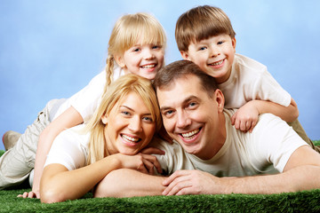 Canvas Print - Joyful family