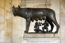 Sculpture Of Capitoline Wolf, Romulus, And Remus