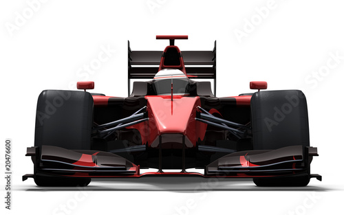 Naklejka ścienna race car - red and black