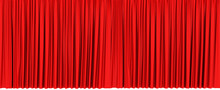 Red Theater Curtain Isolated On White