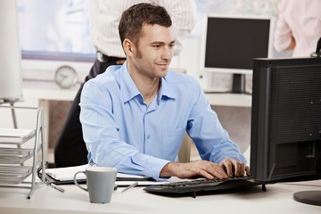 Wall Mural - Businessman working in office