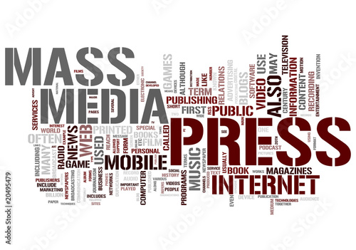 Naklejka nad blat kuchenny Press and Mass media