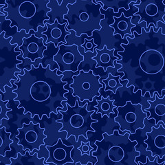 Wall Mural - Gear seamless background