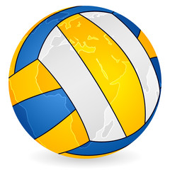 world map volleyball ball