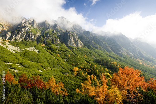 Board z aluminiowym obramowaniem Wielka zimna dolina, tatry wysokie (wysokie tatry), słowacja