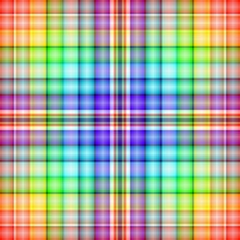 Abstract Rainbow Seamless Tartan Pattern