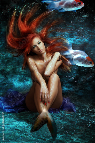 Nowoczesny obraz na płótnie mermaid