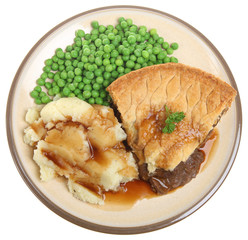 Sticker - Steak Pie with Mash and Peas