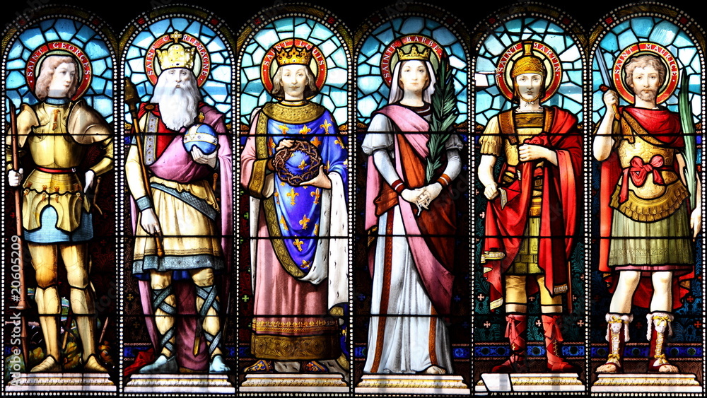Les Saints au temps de Charlemagne - obrazy, fototapety, plakaty 