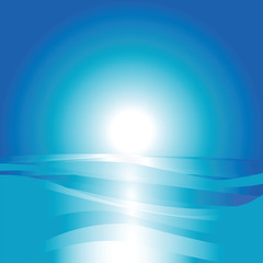 Wall Mural - Ocean landscape vector