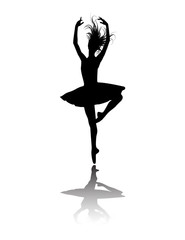 the vector ballet dancers silhouette