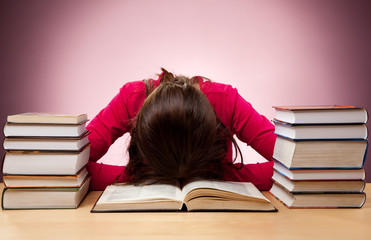 Girl reading book