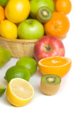 Fototapeta Kuchnia - Lemon, kiwi and other fruit