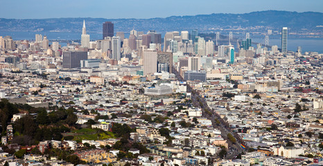 Wall Mural - San Francisco Downtown Seen from Twin Peaks