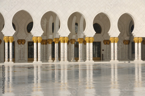 Plakat na papierze fotorealistycznym Sheikh Zayed Meczet w abu dhabi Zjednoczone Emiraty Arabskie